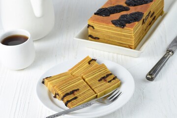 Indonesian thousand layer cake or lapis legit 