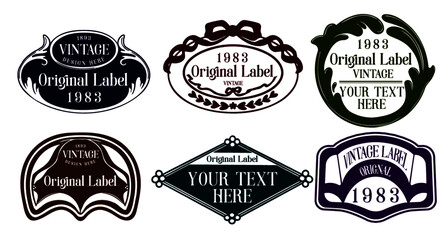 set of vintage labels - label, stamp, vintage, icon, sign, illustration, retro, seal, design, banner, set, badge, rubber, vector, symbol, quality, grunge, premium, gold, business, element, isolated, 