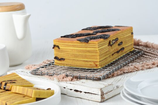 Indonesian thousand layer cake or lapis legit 