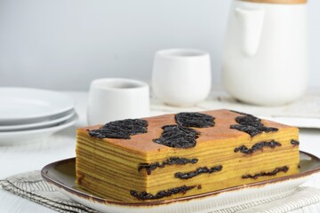 Indonesian thousand layer cake or lapis legit 