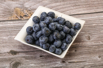 Ripe sweet tasty blueberries heap