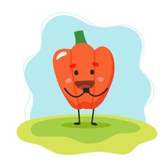 Paprika cute character, illustration for kids in cartoon style