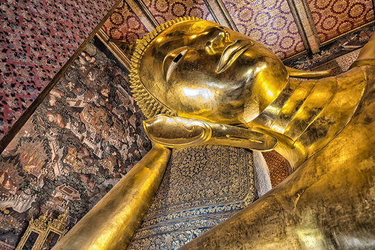 Reclining Buddha Statue At Wat Pho Bangkok