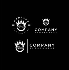 Fototapeta premium Raja restaurant vintage logo design vector illustration, abstract raja restaurant logo design template vector image, raja restaurant logo image