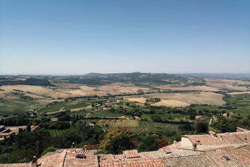 Fototapeta na wymiar Vallata del Nestore panoramica da Perugia