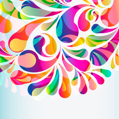 Abstract colorful arc-drop background. Vector.