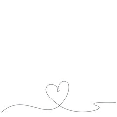 Heart drawing love background, vector illustration