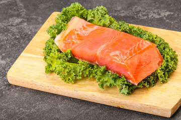 Salmon fillet slice for cooking