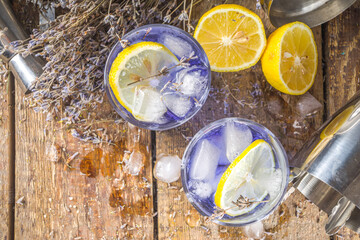 Lavender alcoholic cocktail