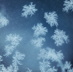 frosty pattern on glass
