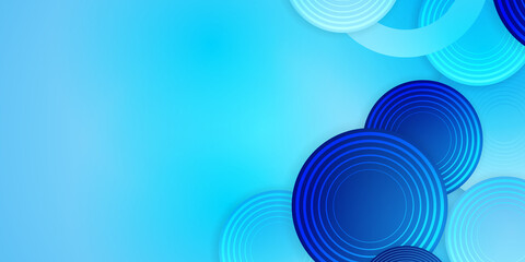 Abstract neon color circle lines background. screen tech system innovation concept background template. vector illustration. 
Bright blue geometric modern design template 