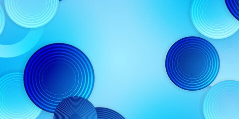 Abstract neon color circle lines background. screen tech system innovation concept background template. vector illustration. 
Bright blue geometric modern design template 
