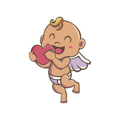 Cute Cupid Baby Illustration Designs for Valentine's Day