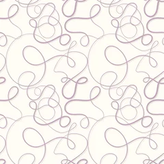 Foto op Plexiglas Pastel Vector naadloos patroon. Decoratieve textuur met verwarde gebogen lijnen. Krabbel kronkelig in pastelkleuren.