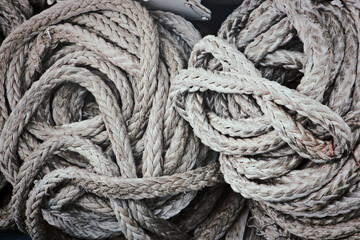 detail of massed white rope