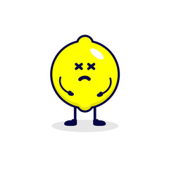 Lemon sad cute character