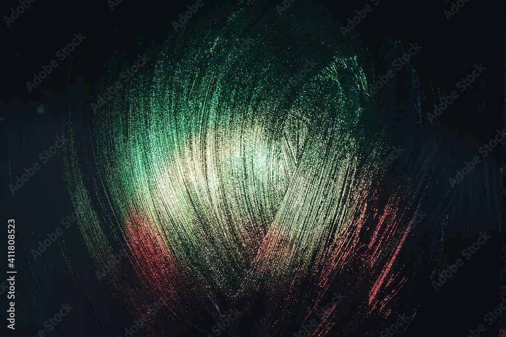Poster beautiful abstract surreal brush smear green light pastel dark magic. background pattern for design.