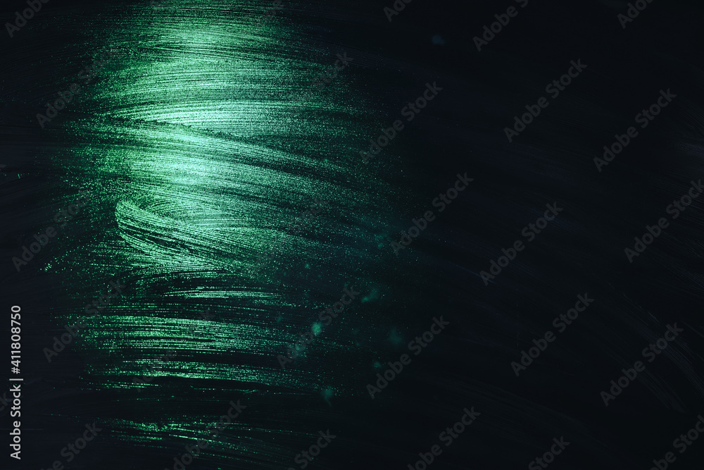 Poster beautiful abstract surreal brush smear green light pastel dark magic. background pattern for design.