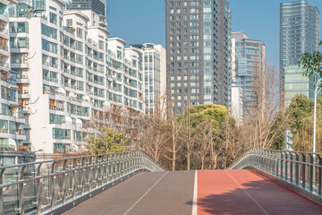 A jogging trail in Shanghai, China.