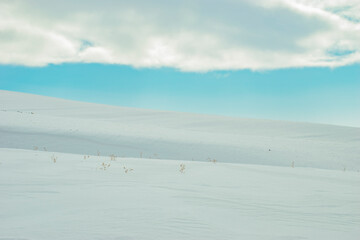 Fototapeta na wymiar landscape with snow covered mountains