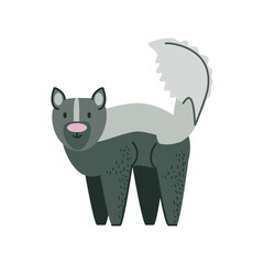 raccoon jungle animal in cartoon abstract design