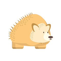 hedgehog jungle animal in cartoon abstract design