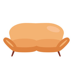 yellow sofa livingroom forniture icon