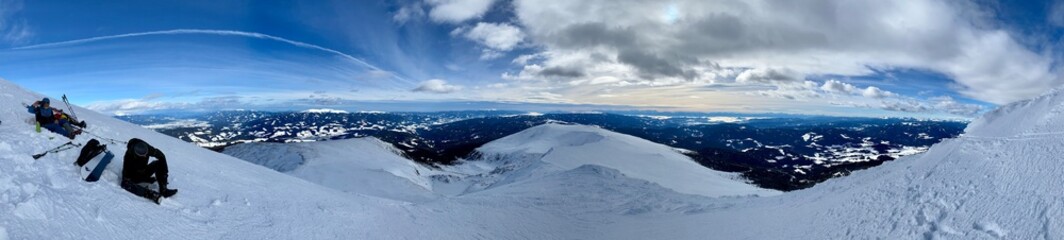 Obraz premium panorama in the austrian alps during winter