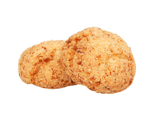 Coconut cookie organic isolated on the white background