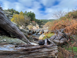 river in the mountains At Madrid, Spain