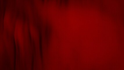 Abstract full-frame red flag cloth with selective focus waving in the wind. Concept 3D illustration background of colored garment with velvet satin texture as copy space backdrop and web banner.