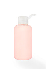 Rose bottle on white background