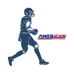 american football player vector illustration design template, creative design