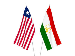 Tajikistan and Liberia flags