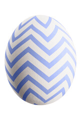 Large picture of an isolated easter egg with a stripes pattern.