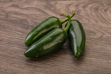 Green raw jalapeno peper heap