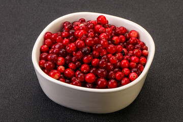 Sweet and tasty cranberry in the bowl