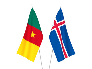 Iceland and Cameroon flags