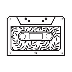 image cassette line drawing fully editable file