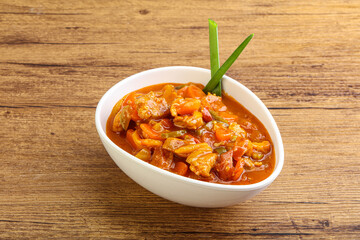 Meat goulash with vegetables