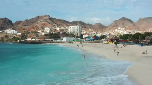 Aerial view of Praia, the capital of Cape Verde