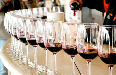 red wine in a glass