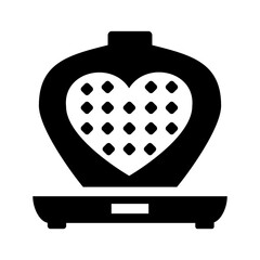 Waffle-iron icon. Belgian simple waffle-iron vector icon for web design on white background