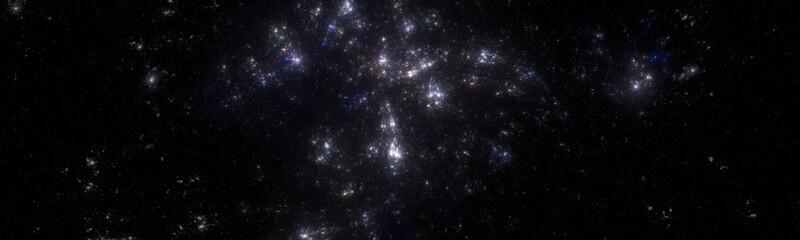 Banner Star field background . Starry outer space background texture . Colorful Starry Night Sky Outer Space background. 3D illustration