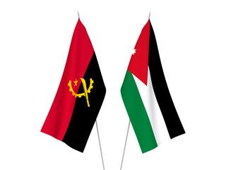 Angola and Hashemite Kingdom of Jordan flags