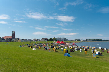 The Dam and Grassy beach in Cuxhaven