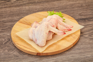 Raw chicken wings for cooking