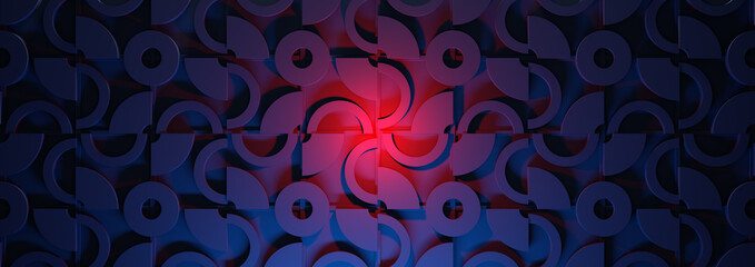 Wide Abstract Background (3D Illustration)