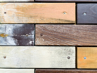 Wooden background, texture of peeling painted boards. Studio Photo