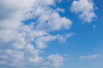 Naklejka na ściany i meble Low Angle View Of Clouds In Blue Sky